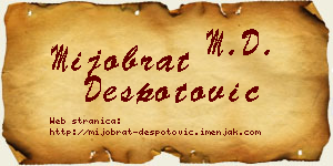 Mijobrat Despotović vizit kartica